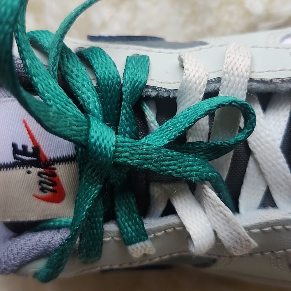 Nike Kids' Casual White & Mint Green Sneakers - Picture 5 of 6